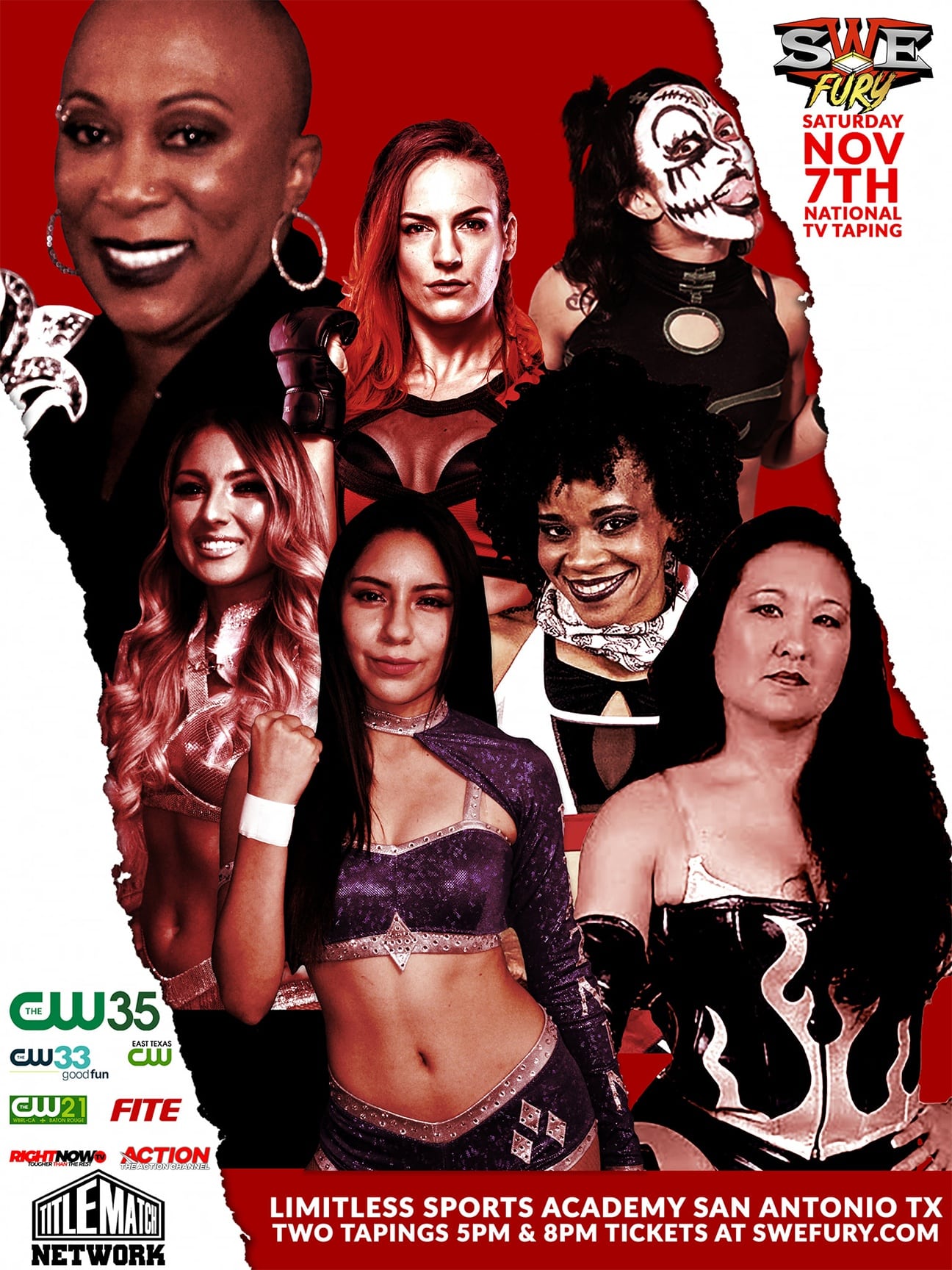 SWE Fury Nov 7 2020 Women Wrestling Poster 18x24