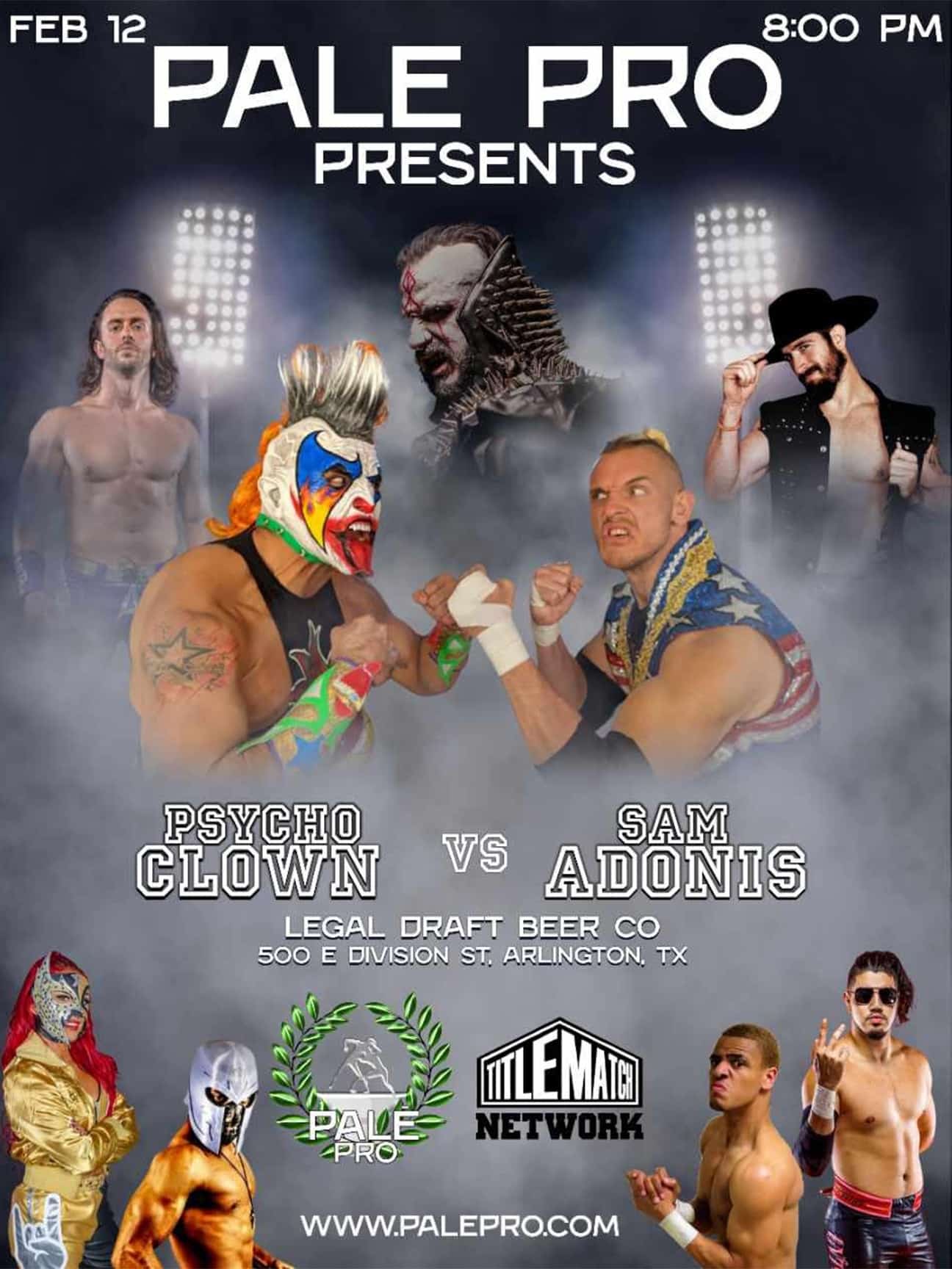 Pale Pro Wrestling 2.12.21 Poster 18x24 Title Match Network