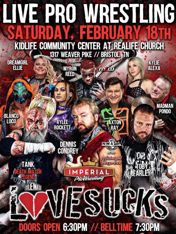 Imperial Pro Wrestling - Love Sucks 2/18/23