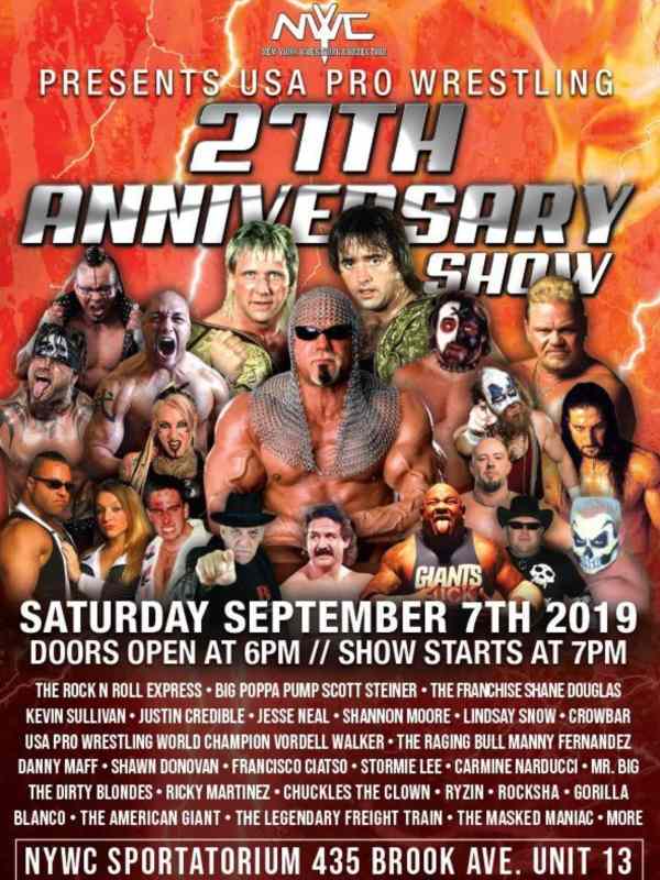 USA Pro Wrestling – 27th Anniversary Show 9/7/19