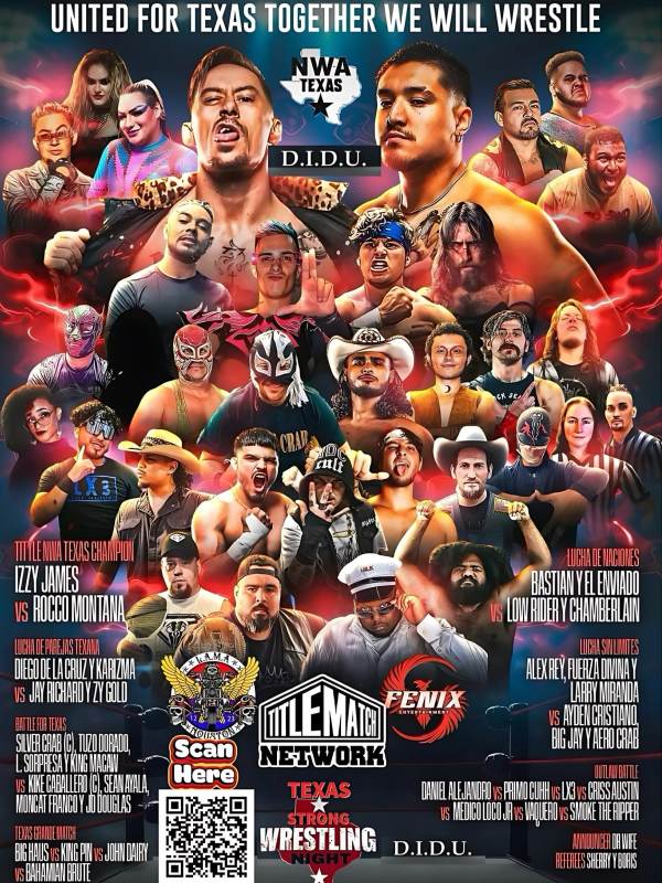 Fenix Lucha Libre: Texas Strong Wrestling Night 8/22/25