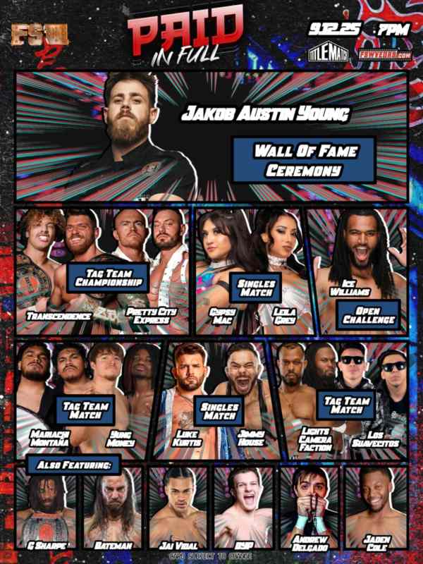 Future Stars of Wrestling - Paid In Full LIVE 9/12/25