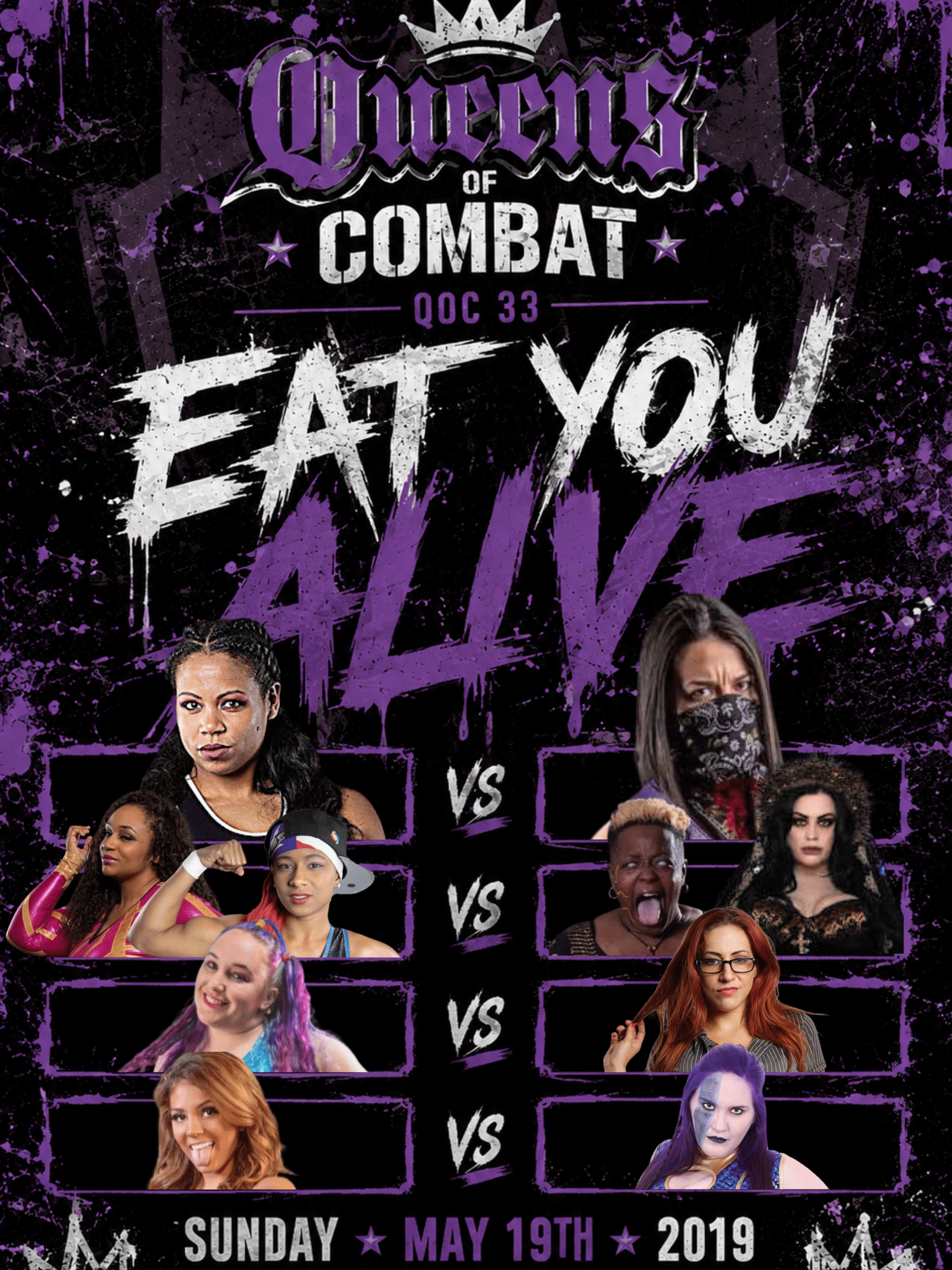Queens of Combat 33: “Eat You Alive” 5/18/19
